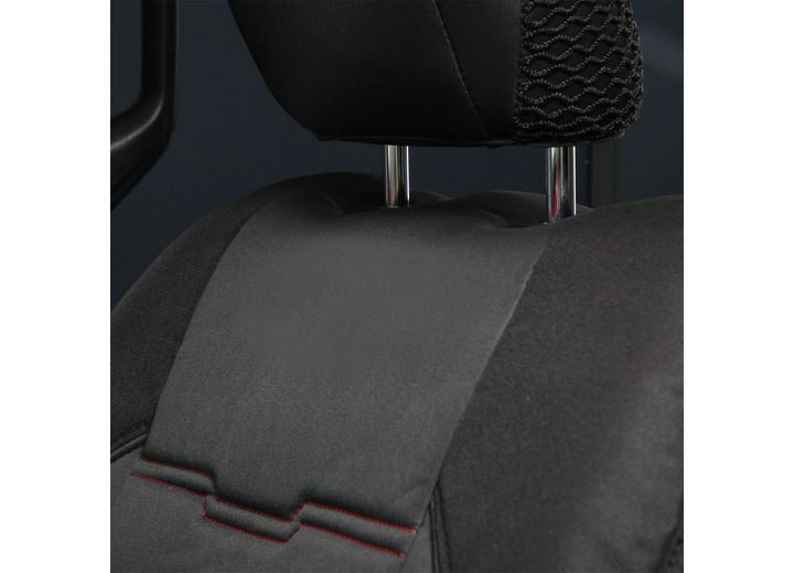 18-C WRANGLER JL; 20-C GLADIATOR JT GEN2 NEOPRENE FRONT/REAR SEAT COVER; BLACK/BLACK