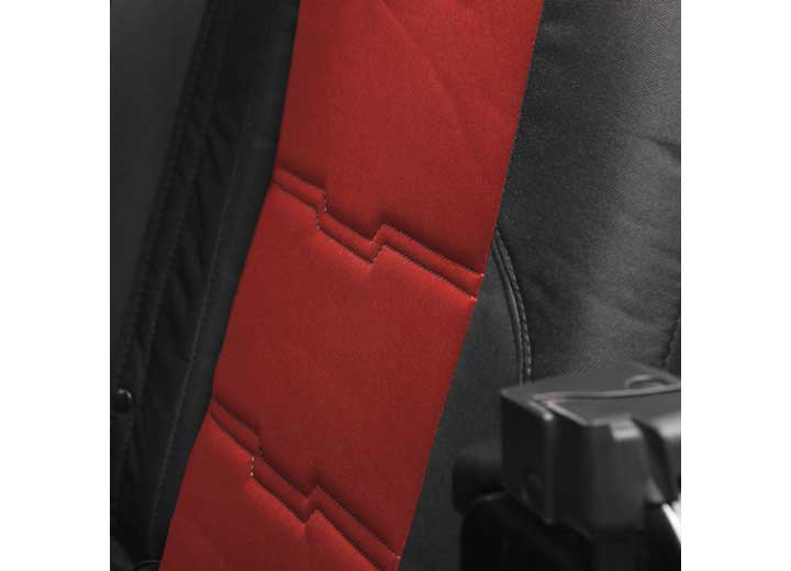 20-C GLADIATOR JT GEN2 NEOPRENE FRONT/REAR SEAT COVER; RED/BLACK