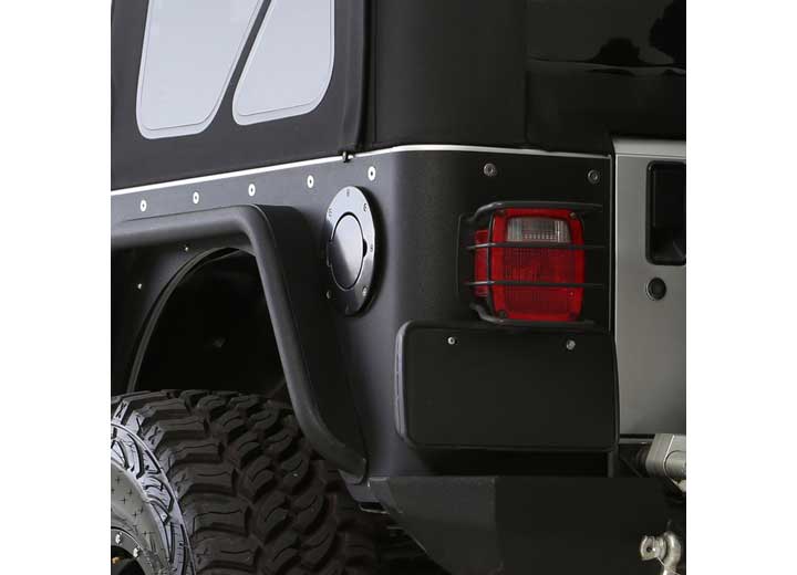 97-06 WRANGLER (TJ/LJ) GAS COVER - BILLET STYLE - GLOSS BLACK Smittybilt