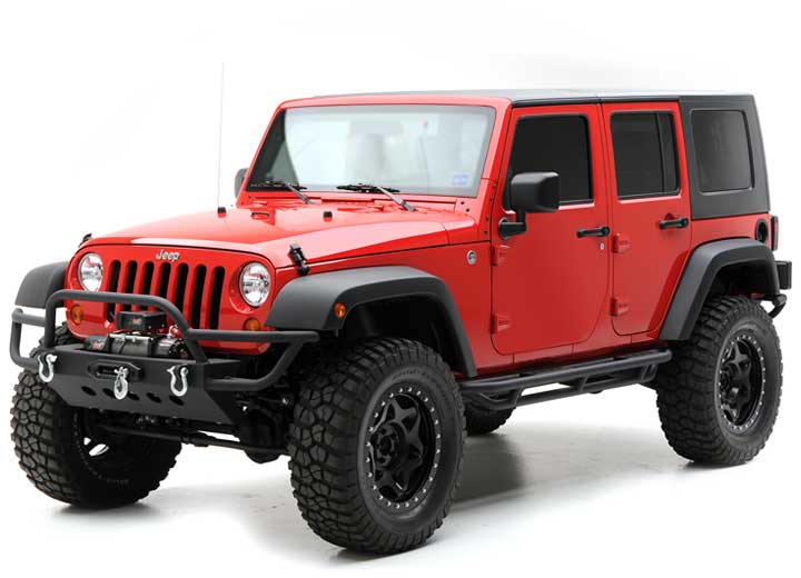 07-18 WRANGLER JK 4 DR SRC ROCK CRAWLER SIDE ARMOR; BLACK TEXTURED