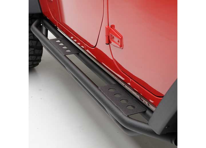 07-18 WRANGLER JK 4 DR SRC ROCK CRAWLER SIDE ARMOR; BLACK TEXTURED