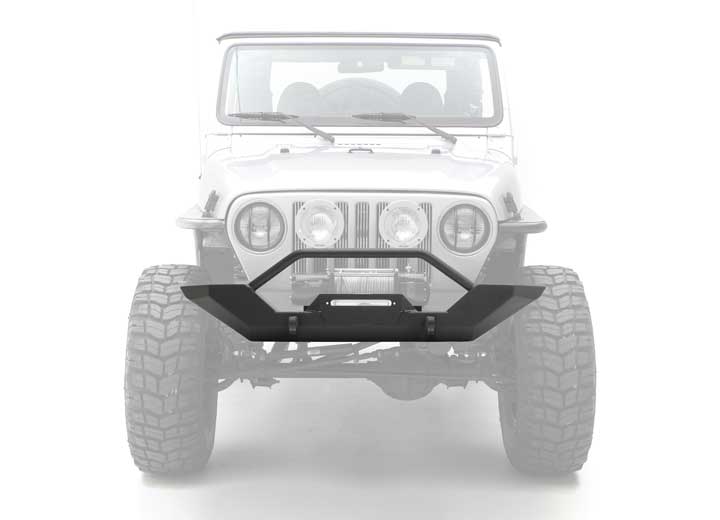 97-06 WRANGLER TJ/LJ XRC ROCK CRAWLER FRONT BUMPER W/GRILLE GUARD & D-RING MOUNTS; BLACK TEXTURED