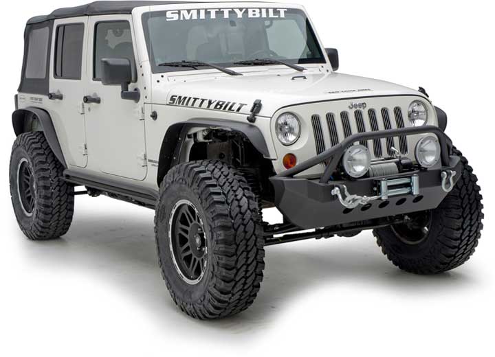 07-18 WRANGLER JK XRC 4IN FENDER FLARES; SET OF 4; BLACK TEXTURED Smittybilt