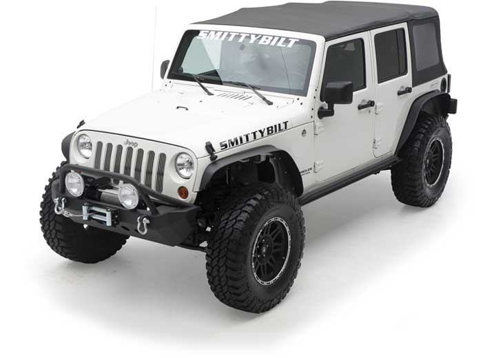 07-18 WRANGLER JK XRC 4IN FENDER FLARES; SET OF 4; BLACK TEXTURED Smittybilt