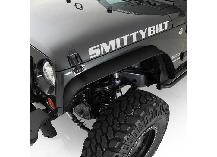 07-18 WRANGLER JK XRC 4IN FENDER FLARES; SET OF 4; BLACK TEXTURED Smittybilt