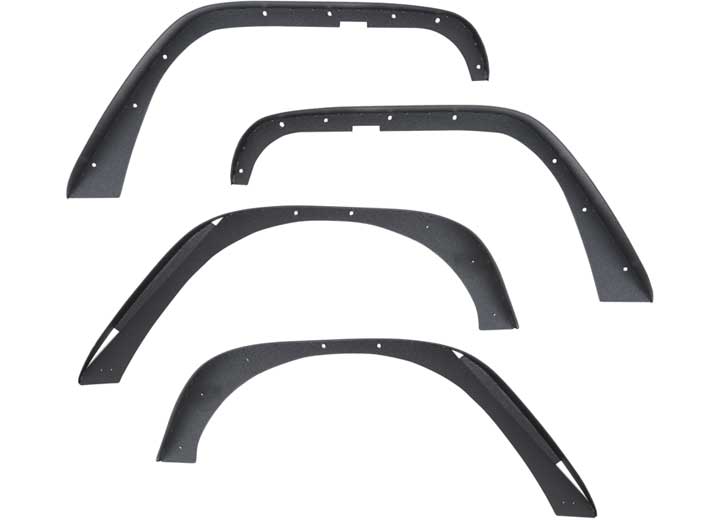 07-18 WRANGLER JK XRC 4IN FENDER FLARES; SET OF 4; BLACK TEXTURED Smittybilt