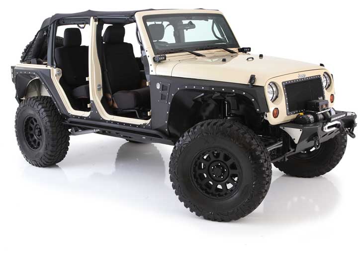 07-18 WRANGLER JK 2/4 DR XRC FRONT FENDERS ARMOR; SOLD AS PAIR; BLACK TEXTURED