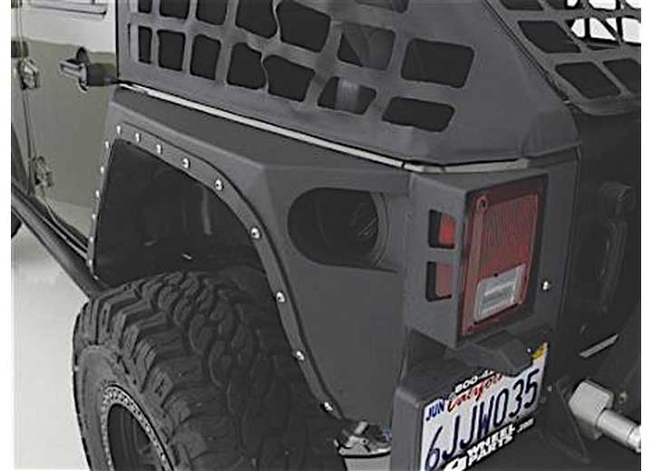 07-18 WRANGLER JK 4 DR XRC REAR CORNER ARMOR; COMPLETE INNER LINER; BLACK TEXTURED Smittybilt