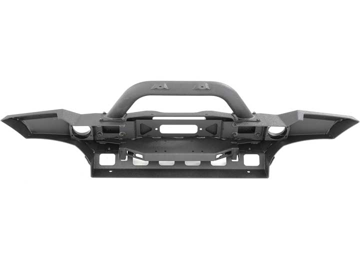 07-18 WRANGLER JK 2/4 DR XRC ATLAS FRONT BUMPER W/GRILLE GUARD & FOG LIGHT HOLES; BLACK