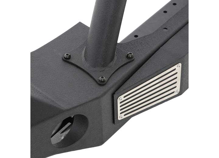 07-18 WRANGLER JK 2/4 DR XRC ATLAS FRONT BUMPER W/GRILLE GUARD & FOG LIGHT HOLES; BLACK