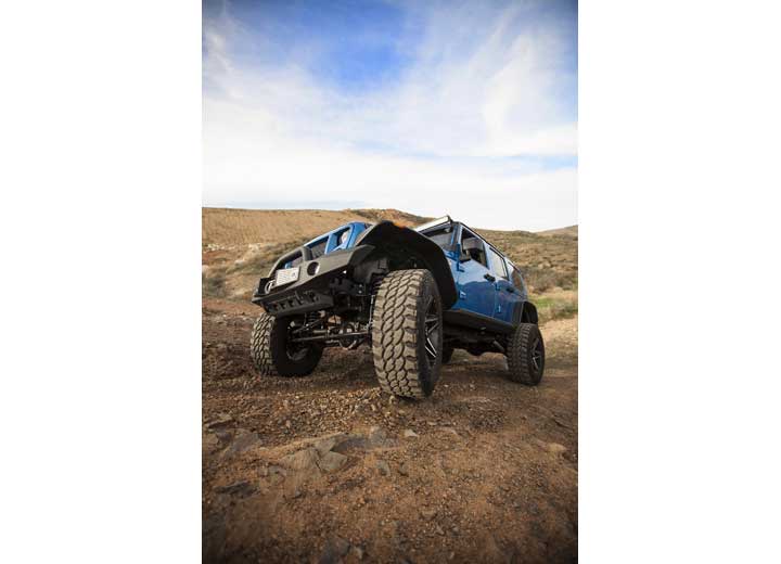 07-18 WRANGLER JK 2/4 DR XRC ATLAS FRONT BUMPER W/GRILLE GUARD & FOG LIGHT HOLES; BLACK