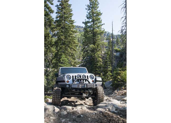 07-18 WRANGLER JK 2/4 DR XRC ATLAS FRONT BUMPER W/GRILLE GUARD & FOG LIGHT HOLES; BLACK