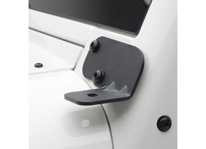 07-18 WRANGLER (JK) LIGHT MOUNT - WINDSHIELD HINGE BRACKET - BLACK Smittybilt