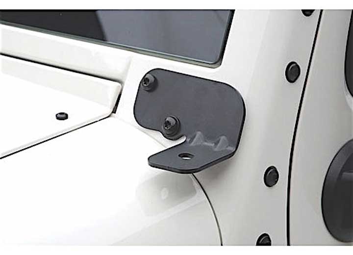 07-18 WRANGLER (JK) LIGHT MOUNT - WINDSHIELD HINGE BRACKET - BLACK Smittybilt