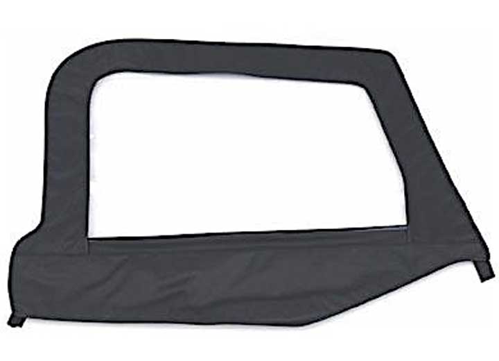 97-06 WRANGLER (TJ) SOFT TOP - DOOR SKIN W/ FRAME - PASSENGER SIDE - BLACK DIAMOND
