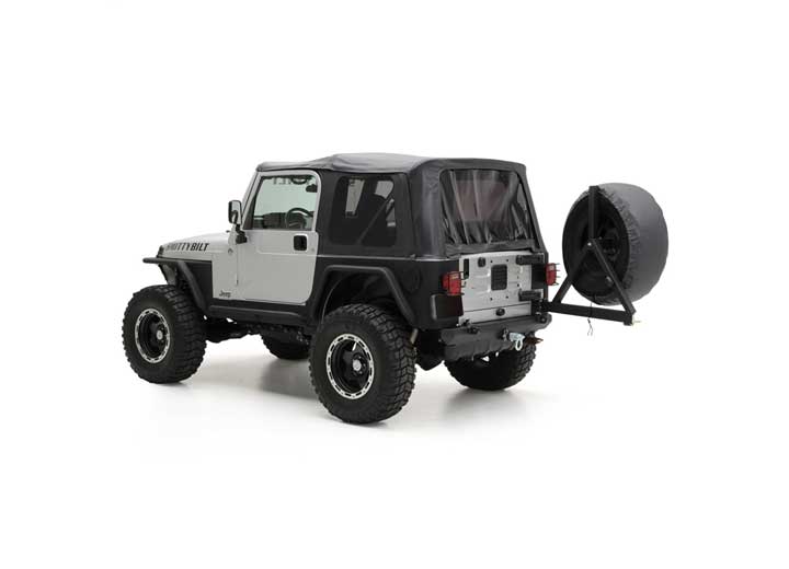 97-06 WRANGLER TJ REPLACEMENT SOFT TOP W/TINTED WINDOWS & UPPER DOOR SKINS; BLACK DIAMOND