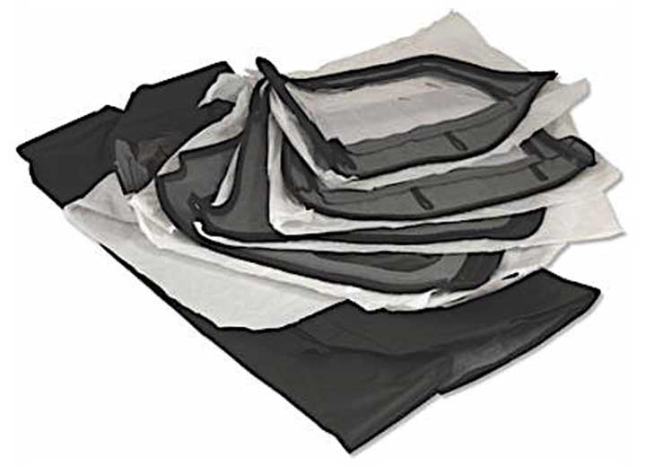 97-06 WRANGLER TJ REPLACEMENT SOFT TOP W/TINTED WINDOWS & UPPER DOOR SKINS; BLACK DIAMOND