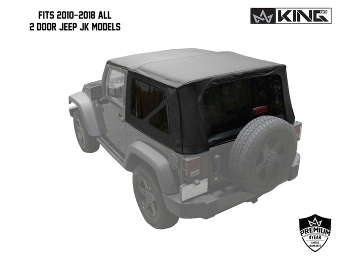 Black Diamond Replacement Soft Top for 2010-2018 Jeep Wrangler JK 2 Door