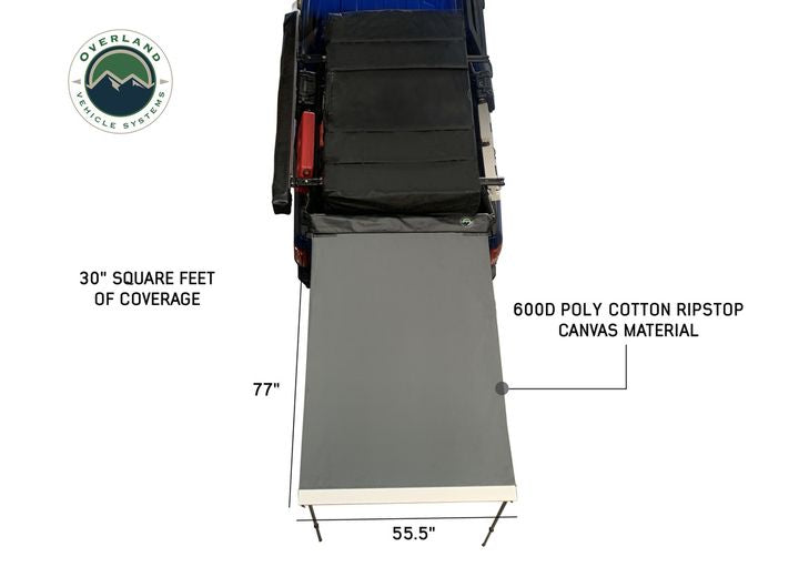 NOMADIC 4.5FT AWNING WITH STYLISH BLACK CANOPY