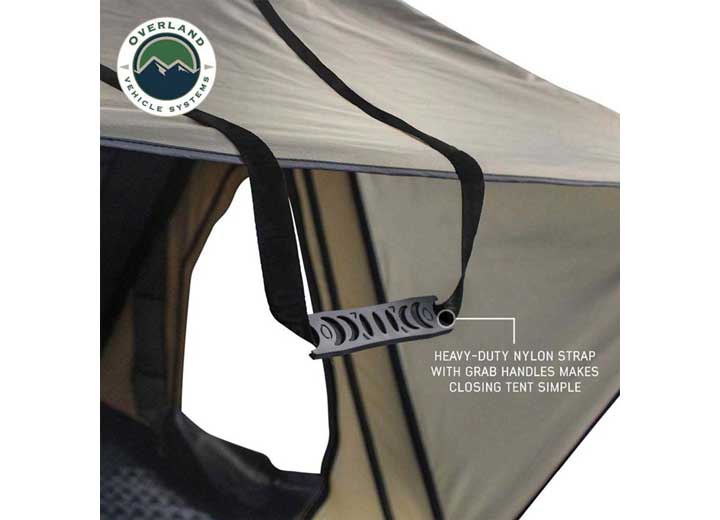 LD TMON - TAN & GREEN 2-PERSON CLAMSHELL ALUMINUM ROOF TOP TENT