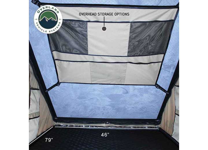 LD TMON - TAN & GREEN 2-PERSON CLAMSHELL ALUMINUM ROOF TOP TENT