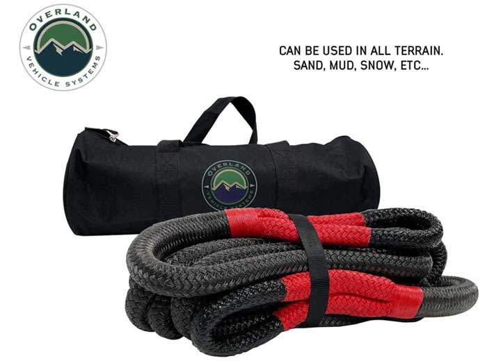 BRUTE 30-Inch Kinetic Recovery Strap with Storage Bag - Gray/Black