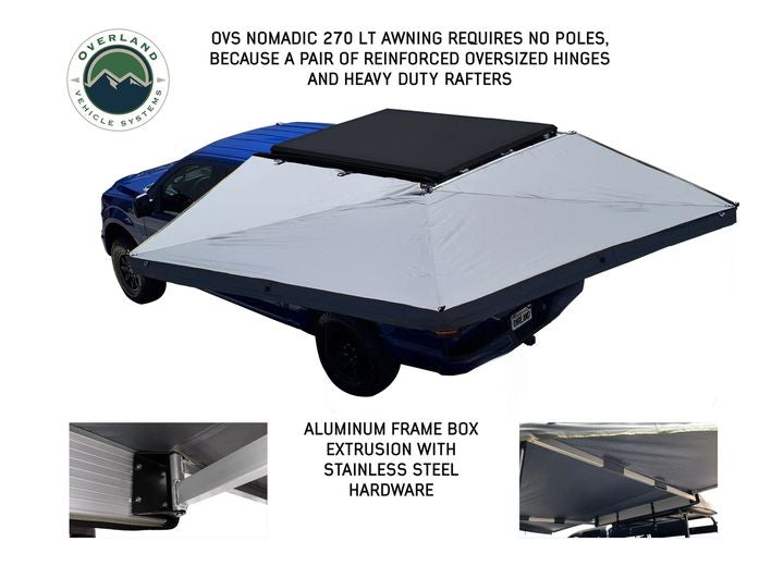 NOMADIC 270 LT Driver Side Awning with Installation Bracket Kit