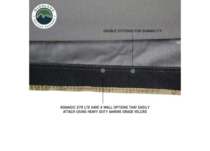 NOMADIC 270 LTE Side Awning with Installation Bracket Kit