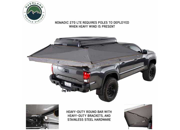 NOMADIC 270 LTE Side Awning with Installation Bracket Kit