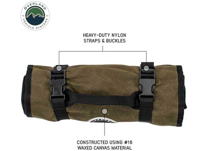 OVERSIZED WRENCH CARRY ROLL (24 POCKETS) #16 WAXED CANVAS