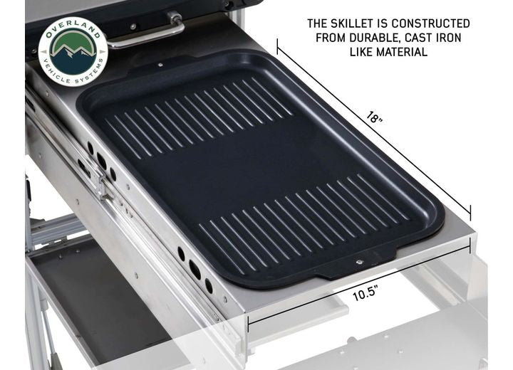 KOMODO OUTDOOR COOKING STATION - DUAL GRILL, SKILLET, FOLDABLE WORKSPACE, AND HEAT EFFICIENT ROCKET TOWER