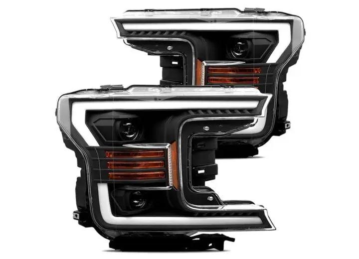 AlphaRex USA - AlphaRex PRO - Series Black Projector Headlights for 2018 - 2020 Ford F - 150 – Halogen, Clear Lens, Easy Installation