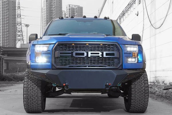 NOVA-Series LED Projector Headlights for 2015-2020 Ford F150 & Raptor - Alpha-Black Finish