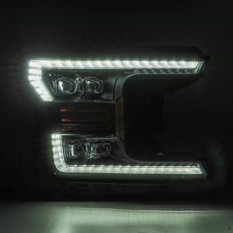 AlphaRex USA 2018-2020 Ford F150 NOVA-Series LED Projector Headlights - Sleek Alpha-Black with Dynamic Turn Signals & DRL