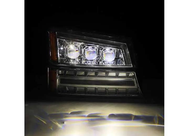 AlphaRex USA - AlphaRex USA NOVA - Series LED Projector Headlights in Chrome for 2003 - 2006 Chevrolet Silverado & 2002 - 2006 Avalanche - Featuring Sequential Turn Signals & DRL