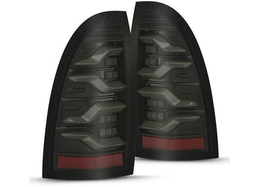 AlphaRex LUXX-Series LED Tail Lights for 2005-2015 Toyota Tacoma - Stealthy Alpha-Black Finish
