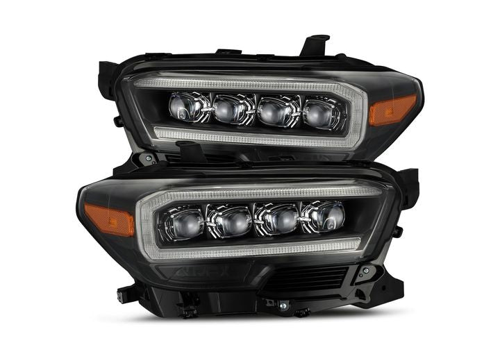 AlphaRex USA 16-23 Toyota Tacoma NOVA-Series Black LED Projector Headlights with Sequential Turn Signals & DRL AlphaRex USA