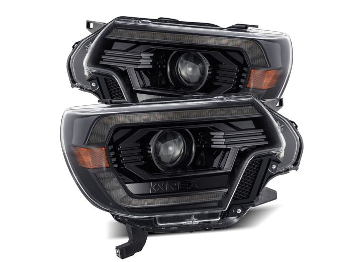 AlphaRex USA LUXX-Series LED Projector Headlights for 2012-2015 Toyota Tacoma - Aggressive Alpha-Black Finish