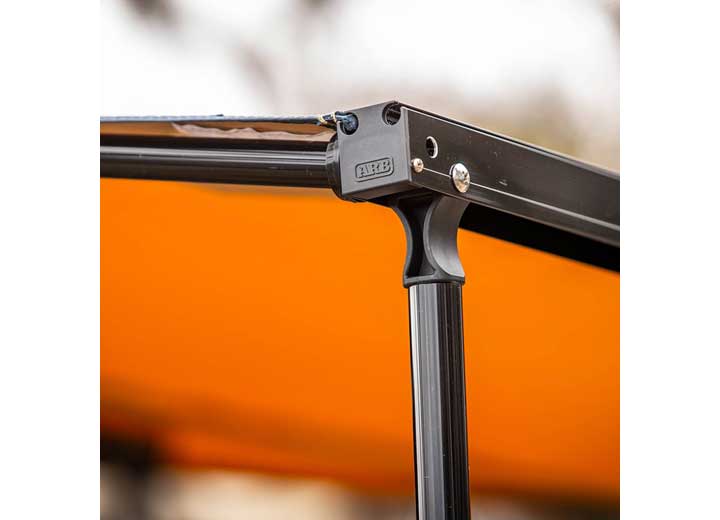 ARB ALUMINUM AWNING; BLACK FRAME; 8.2FT X 8.2FT; INSTALLED WITH LED LIGHT STRIP
