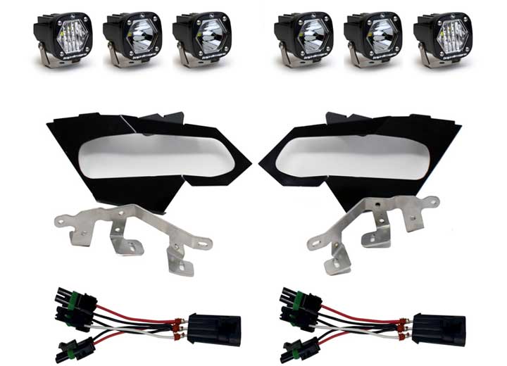 Baja Designs Can-Am S1 Triple LED Headlight Kit (Clear - Multi-Pattern)