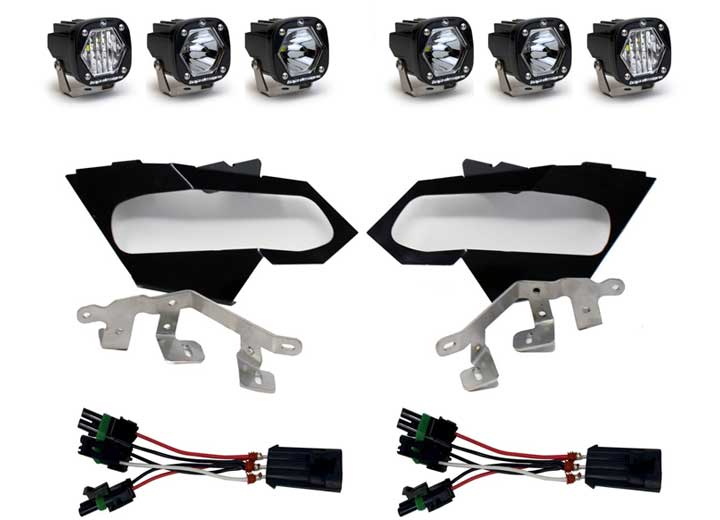 Can-Am S1 Triple LED Laser Headlight Kit (Clear - Multi-Pattern) | 2017-2021 Maverick X3 Baja Designs