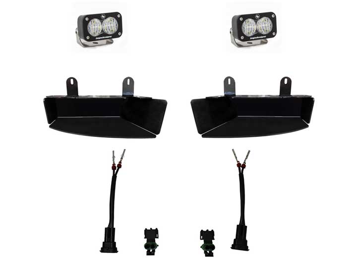 Baja Designs Dodge Ram S2 Sport Fog Pocket Light Kit (Clear - Wide Cornering)
