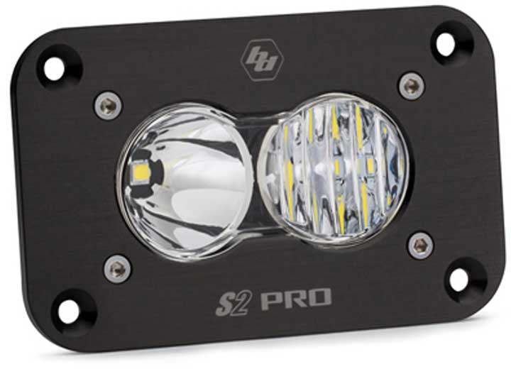 Baja Designs S2 Pro Black Flush Mount LED Auxiliary Light Pod (Clear - Driving/Combo) Baja Designs