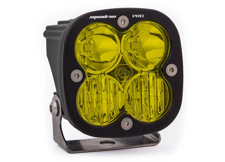 Baja Designs Squadron Pro Black LED Auxiliary Light Pod (Amber - Driving Combo)