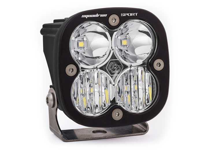 Baja Designs Squadron Sport Black LED Auxiliary Light Pod (Clear - Wide Cornering)