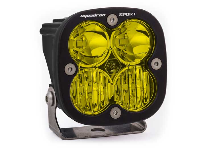 Baja Designs Squadron Sport Black LED Auxiliary Light Pod (Amber - Driving Combo) Baja Designs