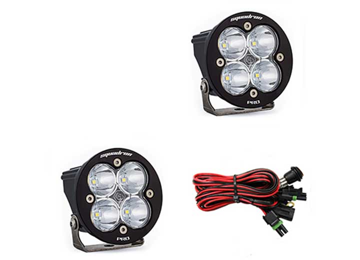 Baja Designs Squadron-R Pro Black LED Auxiliary Light Pod Pair - Venture Overland Company