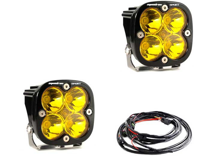 Baja Designs - Baja Designs Squadron Sport Black LED Auxiliary Light Pod Pair - Universal