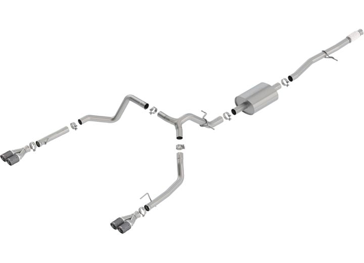 19 SILVERADO/SIERRA 1500 5.3L EC STB/CC SB 3.00/2.75IN S-TYPE QUAD ROUND CARBON Borla Exhaust