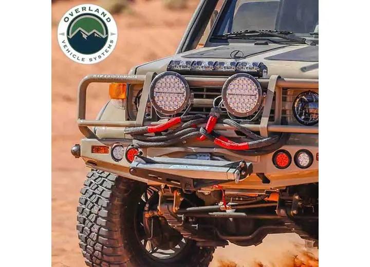 Overland Vehicle Systems - BRUTE 30 - Inch Kinetic Recovery Strap with Storage Bag - Gray/Black